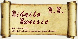 Mihailo Munišić vizit kartica